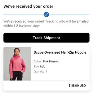 Lululemon Scuba Oversized Half-Zip Hoodie Pink Blossom